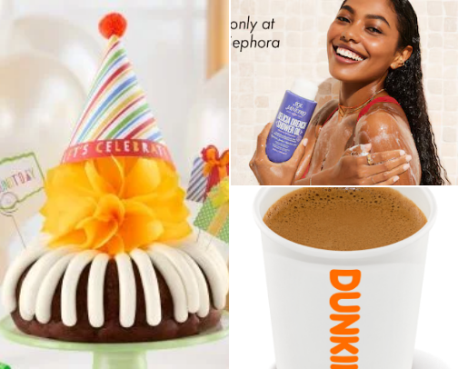 Birthday Freebies cover photo collage