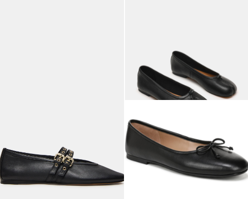 Simple & Elegant Black Flats Collection 🖤 cover photo collage