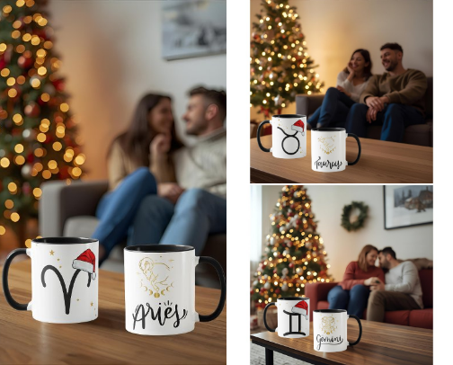✨ Santa Zodiac Mugs Collection ✨ cover photo collage