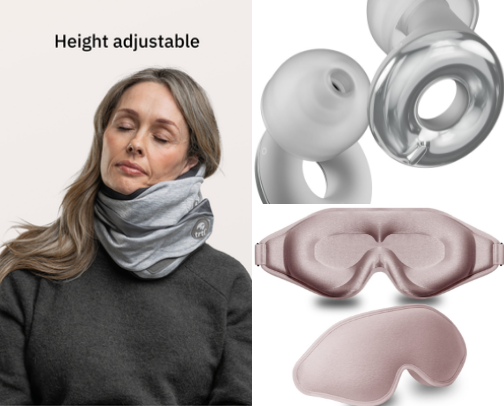 Carry-On Essentials That Make Long Flights Stress-Free & Seamless. cover photo collage