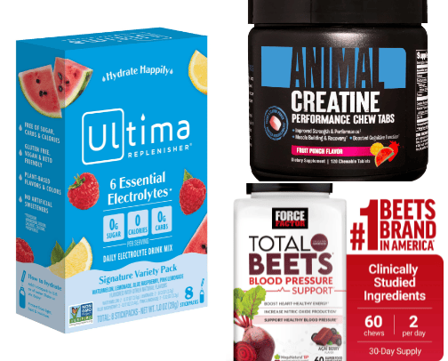 Nutritional supplements cover photo collage