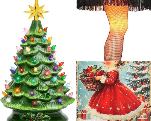 Old school Christmas cover photo collage