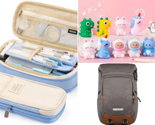 school and office stationery supplies cover photo collage