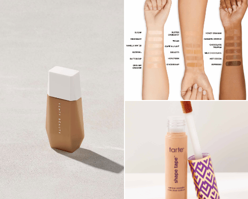 current makeup on my desk cover photo collage