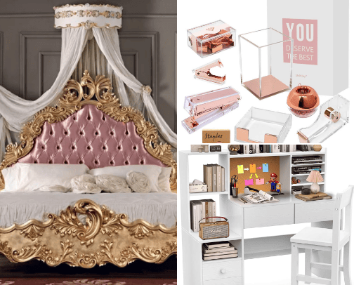 Rose gold room cover photo collage