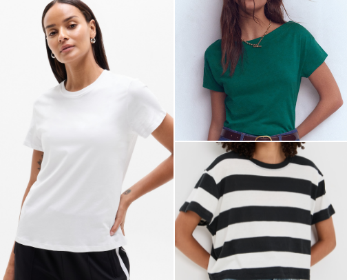 True Winter Color Types: Basic Tee Shirts cover photo collage