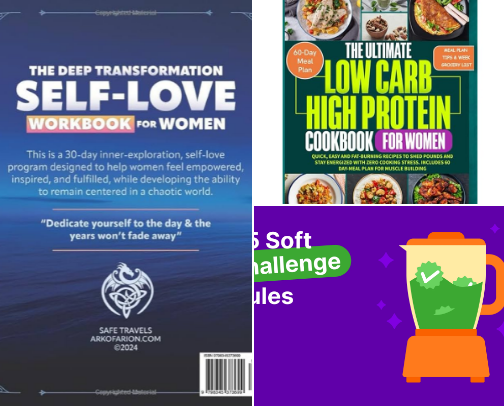 GlowHabit Digital Picks: eBooks, Guides & Planners for Total Self Care cover photo collage
