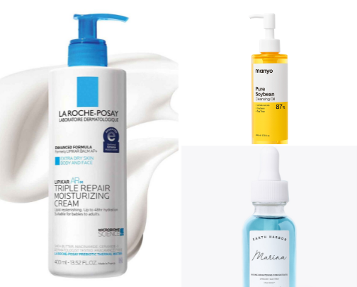 clean girl but sensitive skin cover photo collage