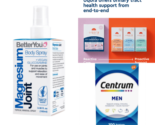 Magnesium Body Spray, Vitamins & Supplements cover photo collage