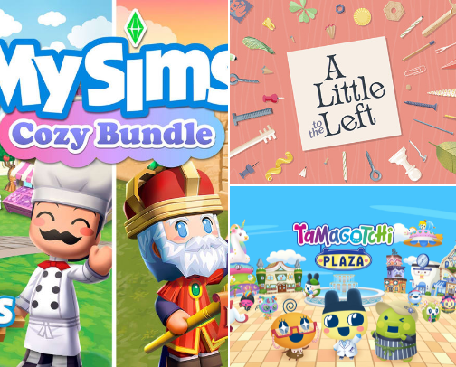 cozy games 🍄🌱🪩🔮🐌 cover photo collage