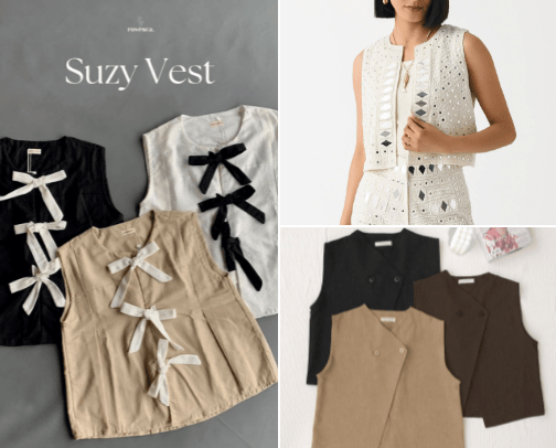 Essential Women Vest cover photo collage