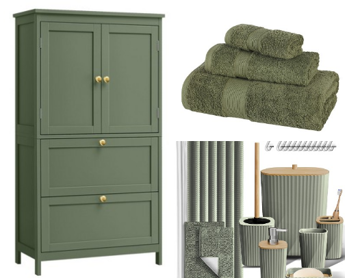 The Sage Sanctuary Bathroom Edit cover photo collage