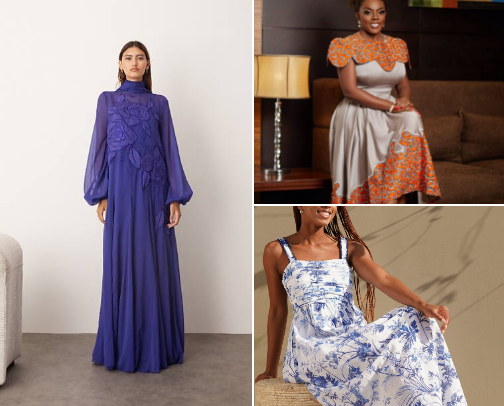 Modest dress fashion cover photo collage