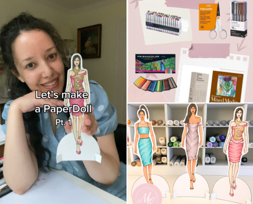 All the Copic Sketch Markers, Pens, and Tools I Used to Create my Summer Gathers PaperDolls | Color Palette Inspo cover photo collage