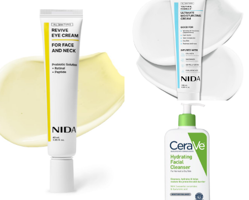New skincare routine cover photo collage