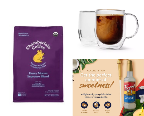 what's on my home coffee bar cover photo collage