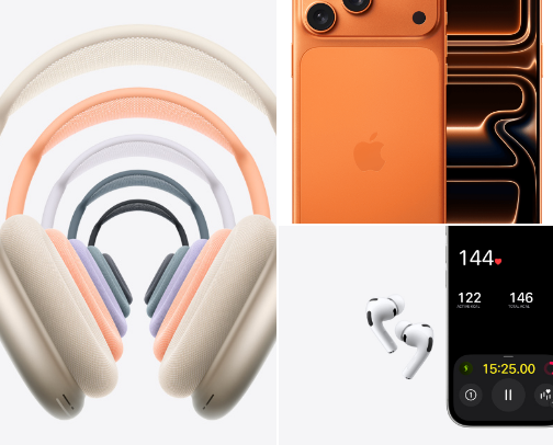 Phones & Headphones & AirPods & Screens & iPhones cover photo collage