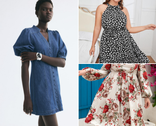 Women's dress cover photo collage