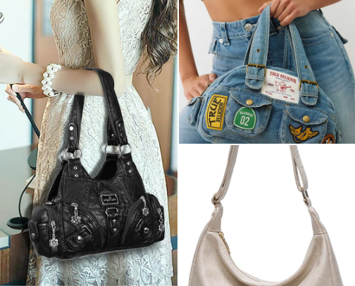 Top 10 Fashion Hobo Shoulder Bags on Amazon cover photo collage