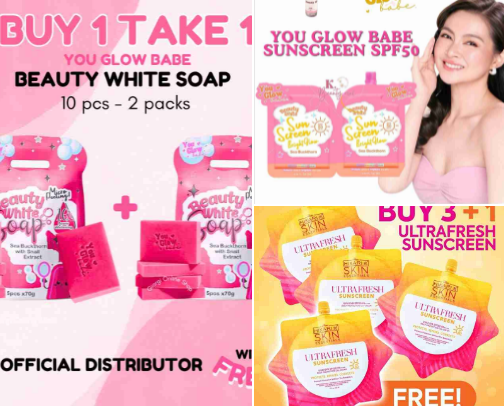 Body Care, & Glow up Essentials. cover photo collage