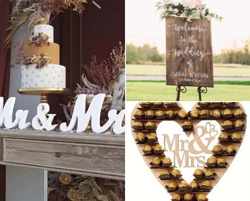 Affordable Rustic Wedding Decor Ideas cover photo collage