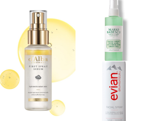 face sprays for a perfect refresh! cover photo collage