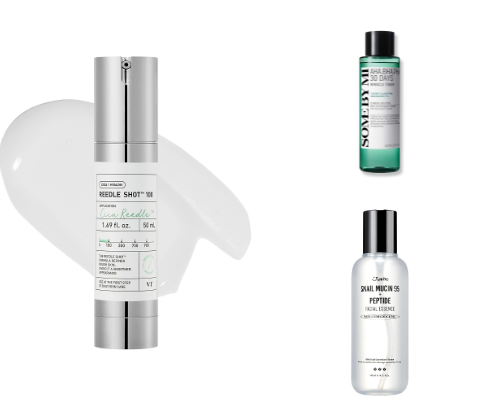 My routine skincare and makeup purchases cover photo collage