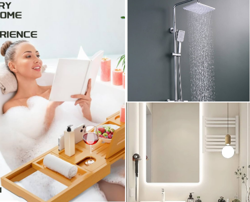 Take your bathroom up a notch cover photo collage