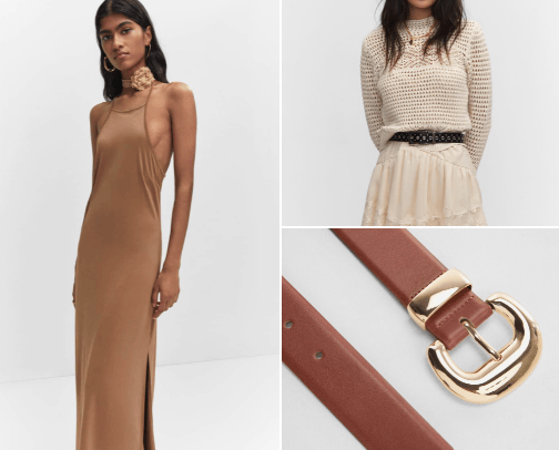 Dress + Openwork sweater cover photo collage