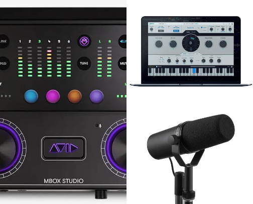 Recording Studio cover photo collage