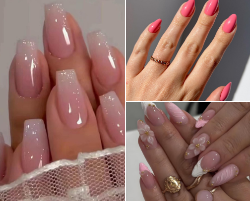 Pink Pink fake nails for you cover photo collage