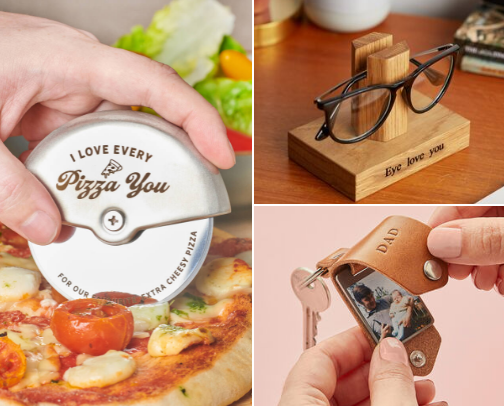 A selection of personalized gifts for men cover photo collage