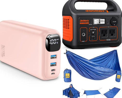 Outdoor Life, Can't Miss Items - Camping, Backyard Hosting, Picnics. Make on the go adventures more comfortable. cover photo collage