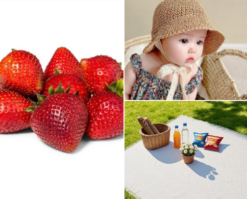 The most adorable picnic photoshoot setup cover photo collage