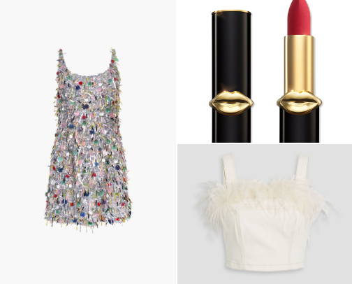 Shop these Life of a Showgirl inspired beauty and fashion finds cover photo collage