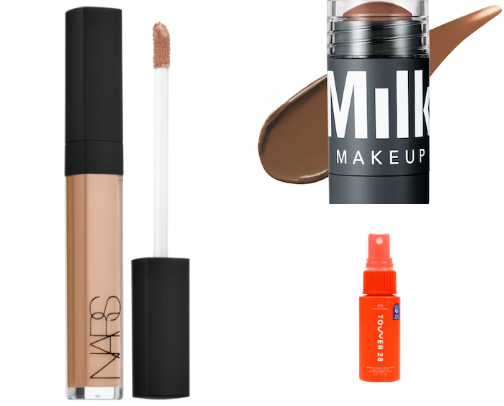 Acne safe makeup products that work for oily and acne prone skin ✨🤌🏻 cover photo collage