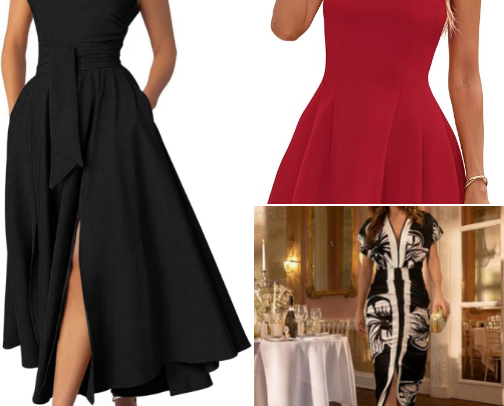 Elegant Evening Gowns & Formal Dresses cover photo collage