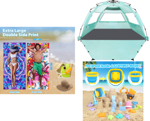 Beach Essentials☀️🏝️ cover photo collage