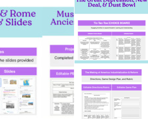 Social Studies classroom resources cover photo collage