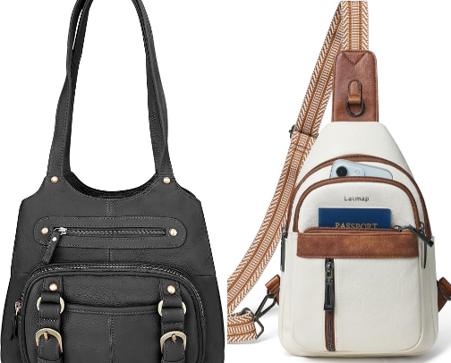 Purses with many compartments. cover photo collage