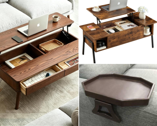 minimalist space saving furnitures cover photo collage