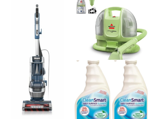 What I use to keep my home clean with three animals, two kids and a husband! cover photo collage