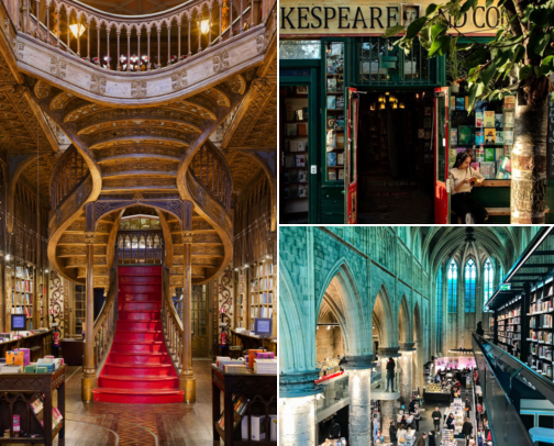 Beautiful Bookstores & Libraries Around The World Worth Visiting cover photo collage