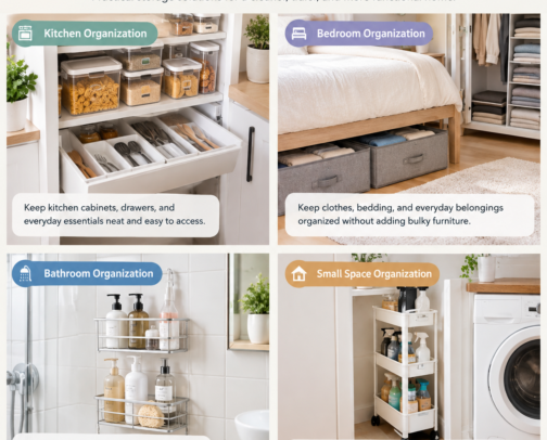Simple Home Organization Ideas That Actually Help cover photo collage