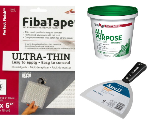 Drywall Patch Repair Kit for Small Home Repairs cover photo collage