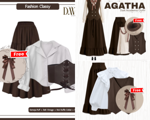 European, Dark Academia cover photo collage