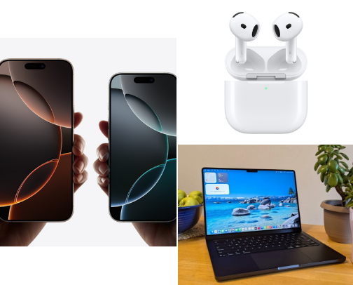 Apple products cover photo collage