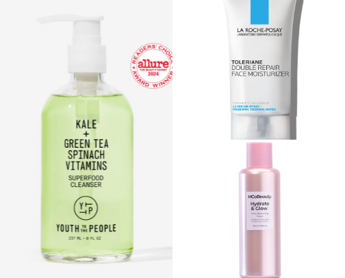 Hot girl sensitive skin routine cover photo collage