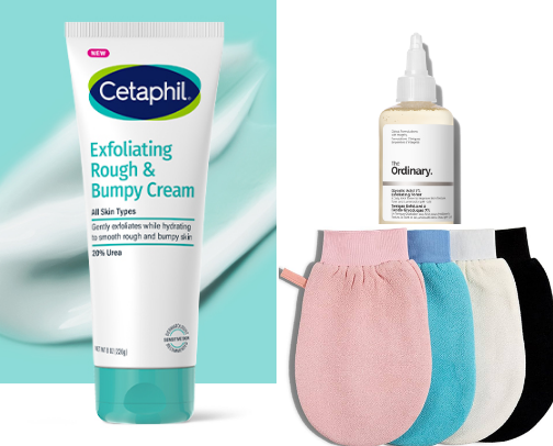 Dry, rough & bumpy skin, banished! cover photo collage