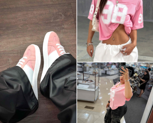 My pink and black outfit cover photo collage